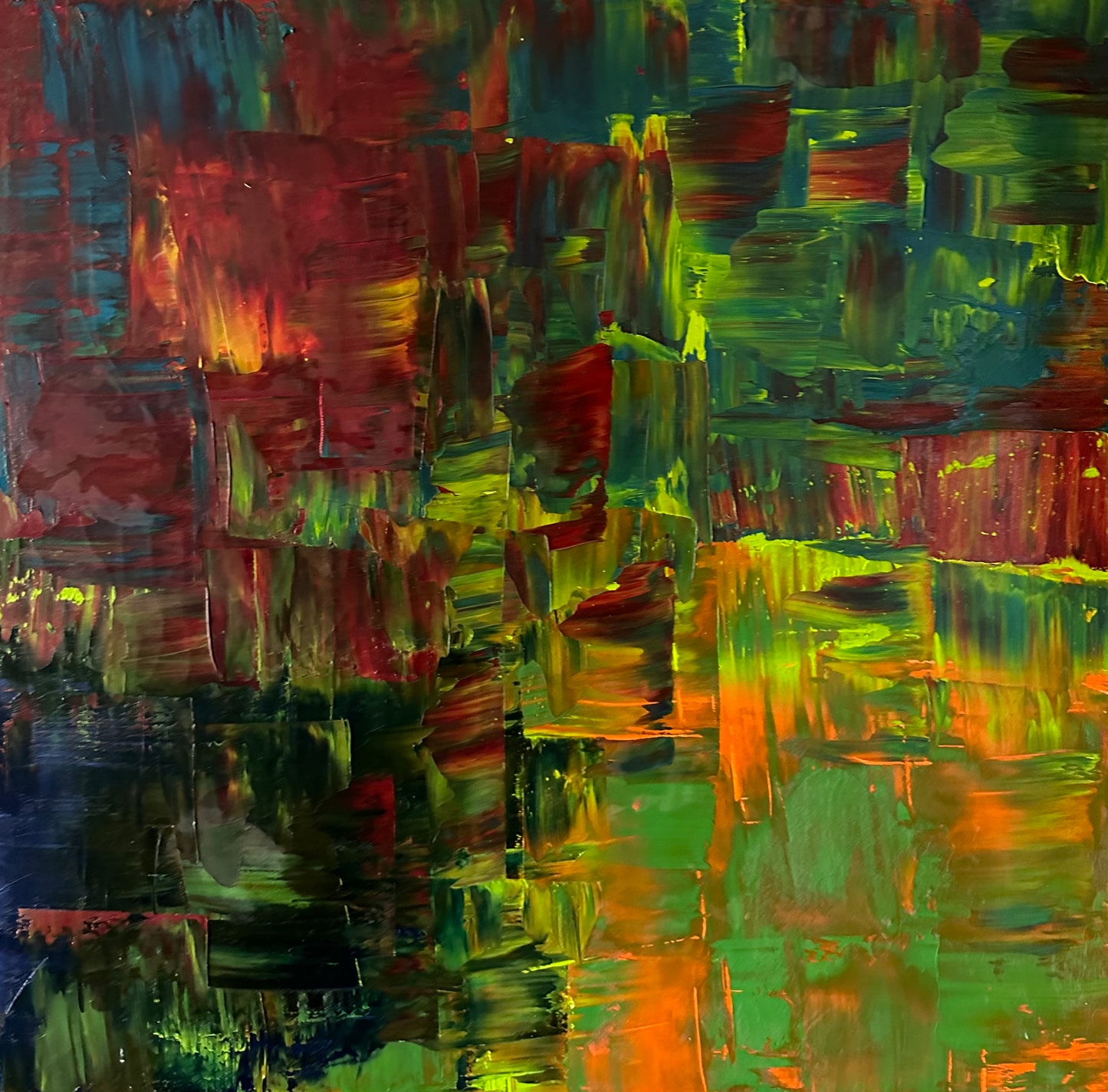 Rio Series, Amazonia, 30x30 Oil Painting