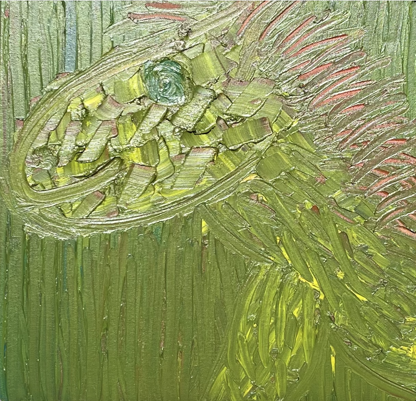 Z Animal Series, Guana Cay, Oil Painting 18x18