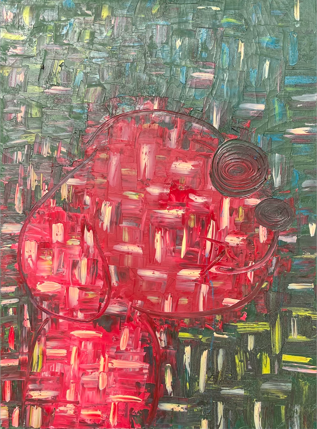 Z Animals Pup, Oil Painting 48x36