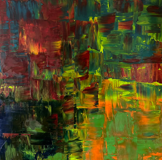 Rio Series, Amazonia, 30x30 Oil Painting