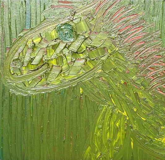 Z Animal Series, Guana Cay, Oil Painting 18x18