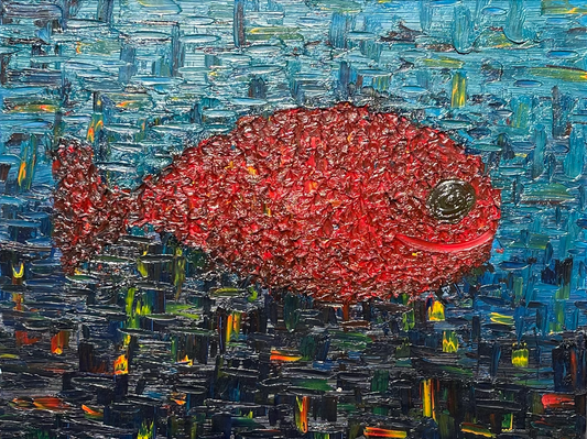 Z Animal Series, Padangbai, Oil Painting 28x22