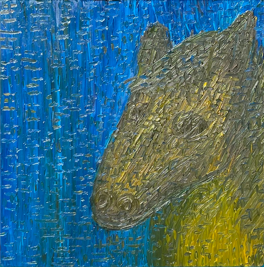 Z Animal Series, Kentucky Foal,  Oil Painting 30x30